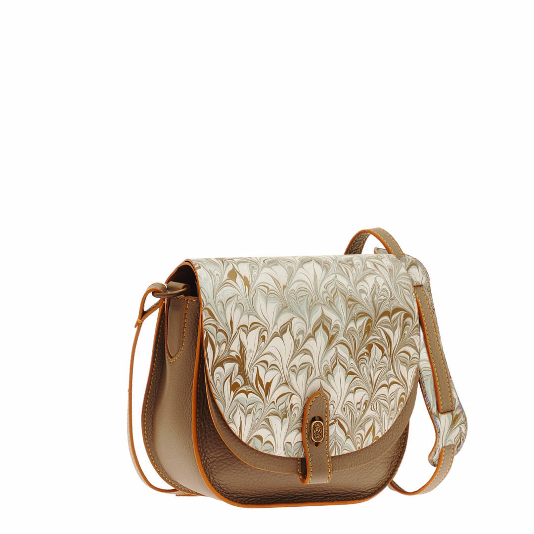 Vintage Stone Mountain Genuine Leather Taupe Crossbody Handbag Purse  Adjustable | eBay