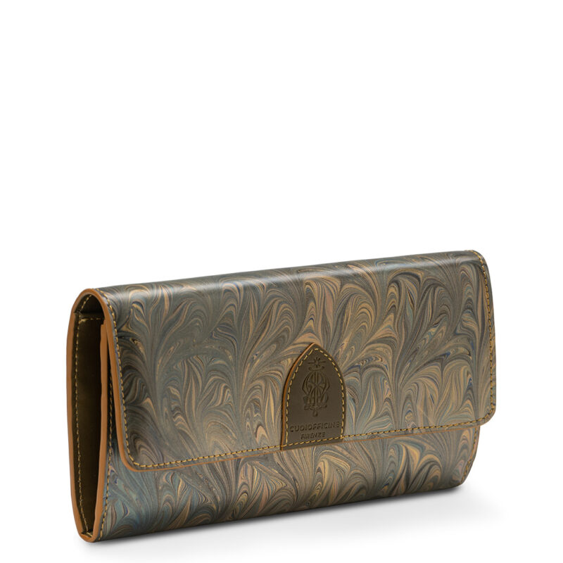 Water Marbled Gold Wallet side