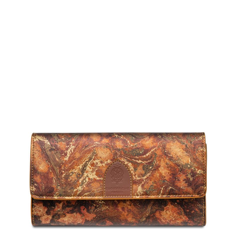 Water Marbled Copper Wallet front