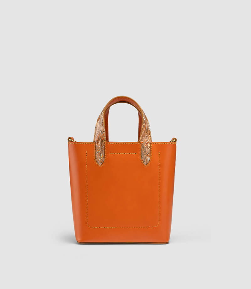 Viva - Vegetable Tanned Leather - Ink - Orange | Cuoiofficine