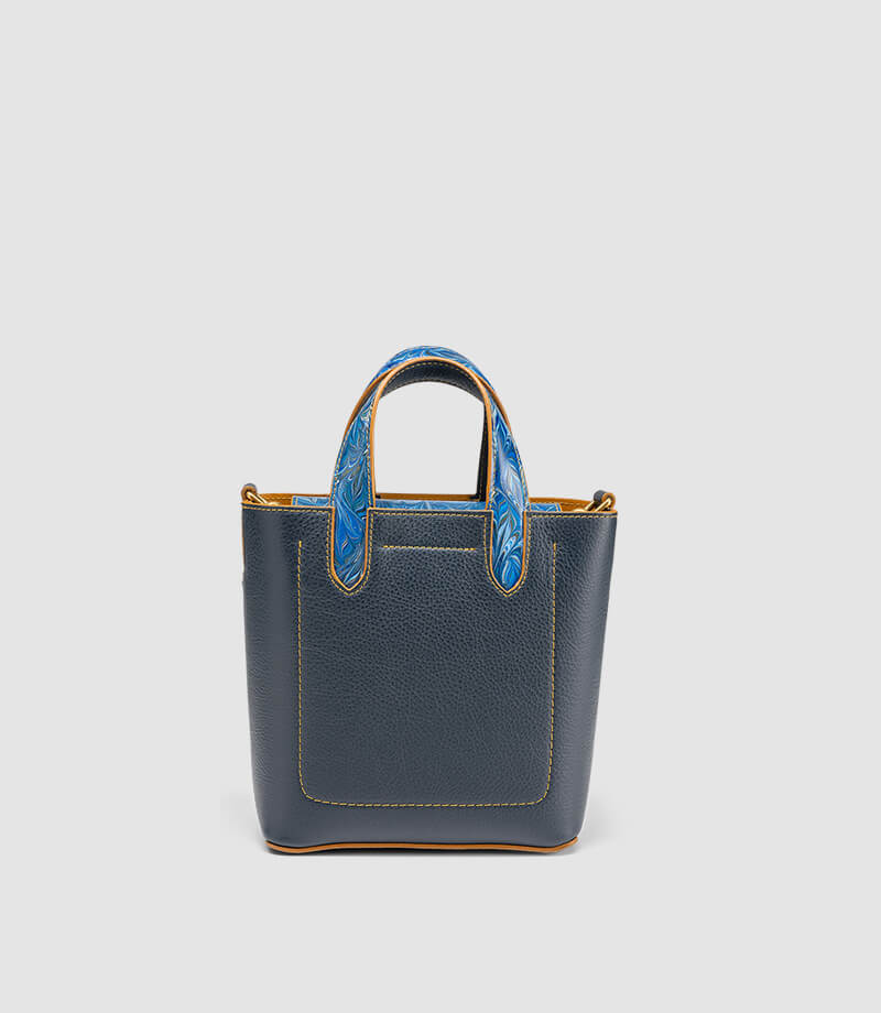 viva Viva - Natural Grain Leather - Ink Marbled - Dark Blue | Cuoiofficine